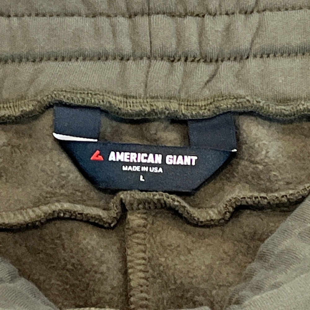 American Giant NWOT Straight Leg Sweatpants Mens L‎ Deep Olive Green Cotton USA - Picture 8 of 13